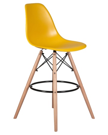 Барный стул Eames DSW BAR горчичный