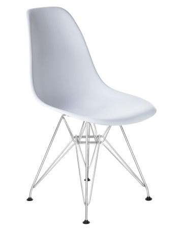 Металлический стул Eames DSR белый